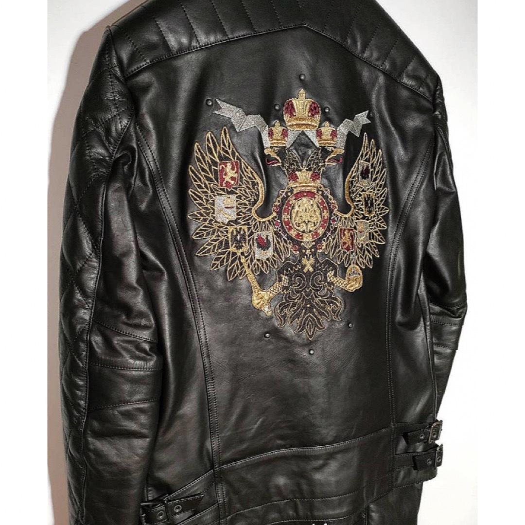 GalaabenD - galaabend 刺繍 ライダース シングル ブラック dior homme