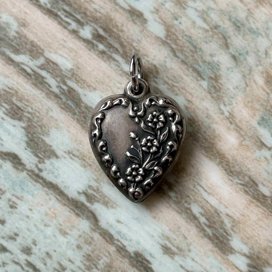 スウィートハートジュエリー勿忘草ハート シルバー ヴィンテージ