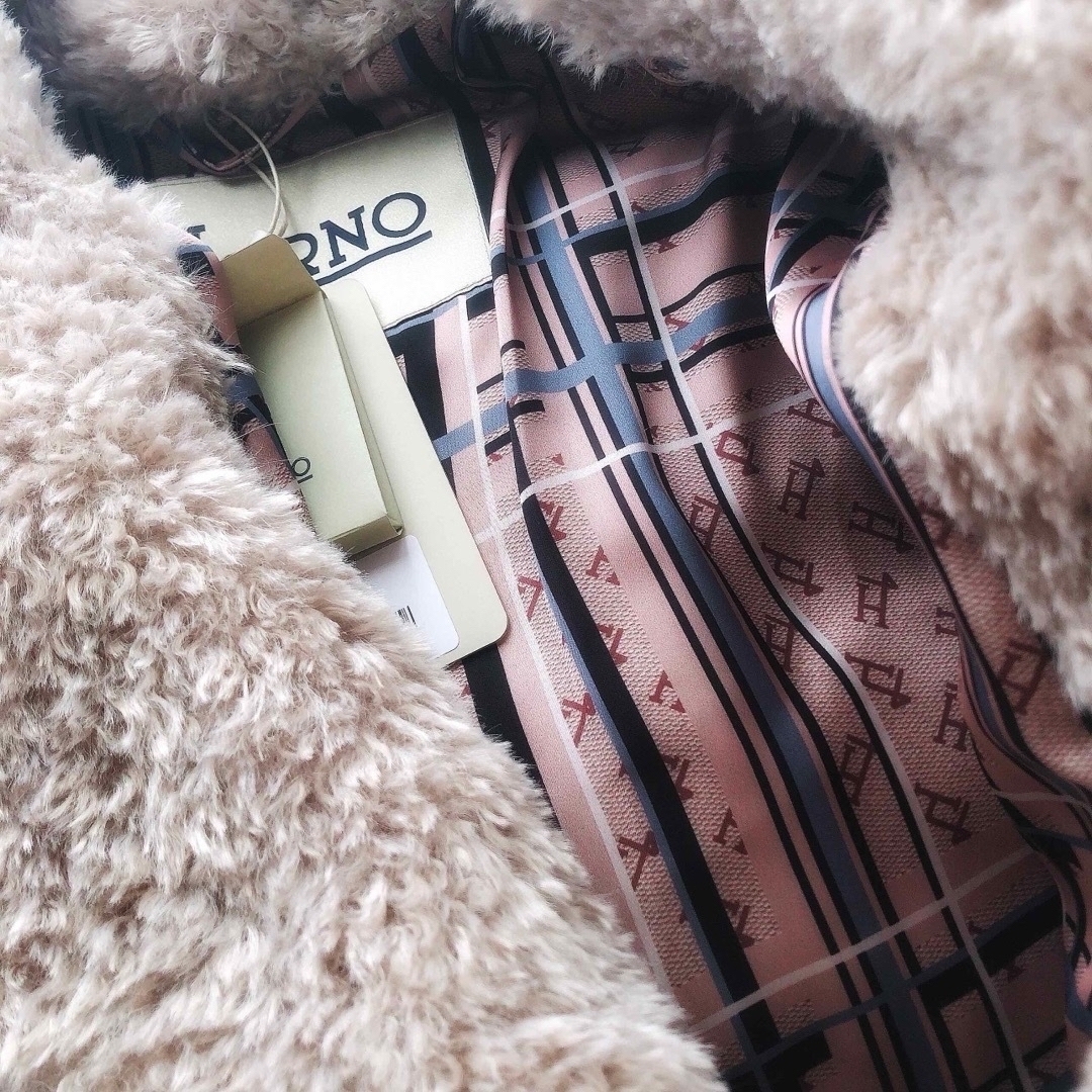 HERNO - HERNO ヘルノ カーリー コート エコファー コート シャンティ