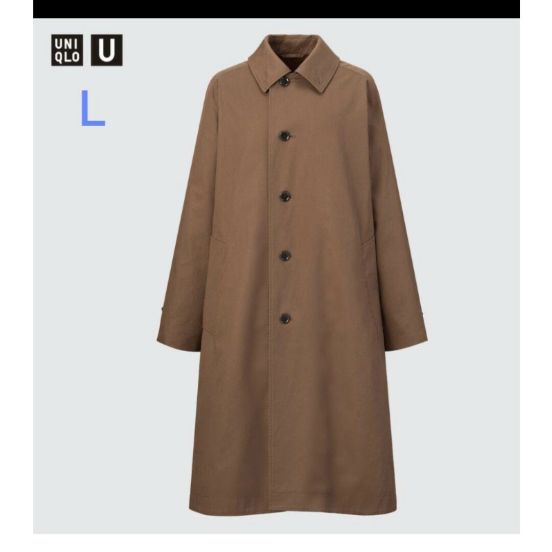 UNIQLO - UNIQLO ステンカラーコート ブラウン L レディースの通販 by