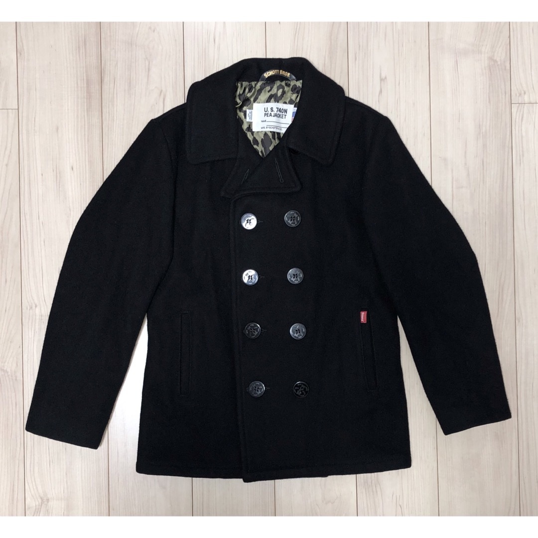 STUSSY - 38 良品 Schott x Stussy 753ST Pコート M ブラックの通販 by