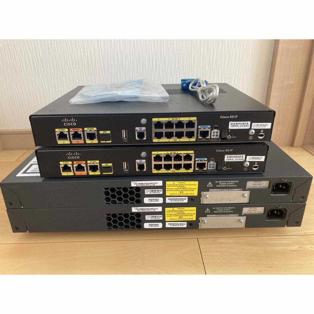 CISCO - 【CCNA、CCNP】4台Cisco891FJ、Catalyst2960Xの通販 by