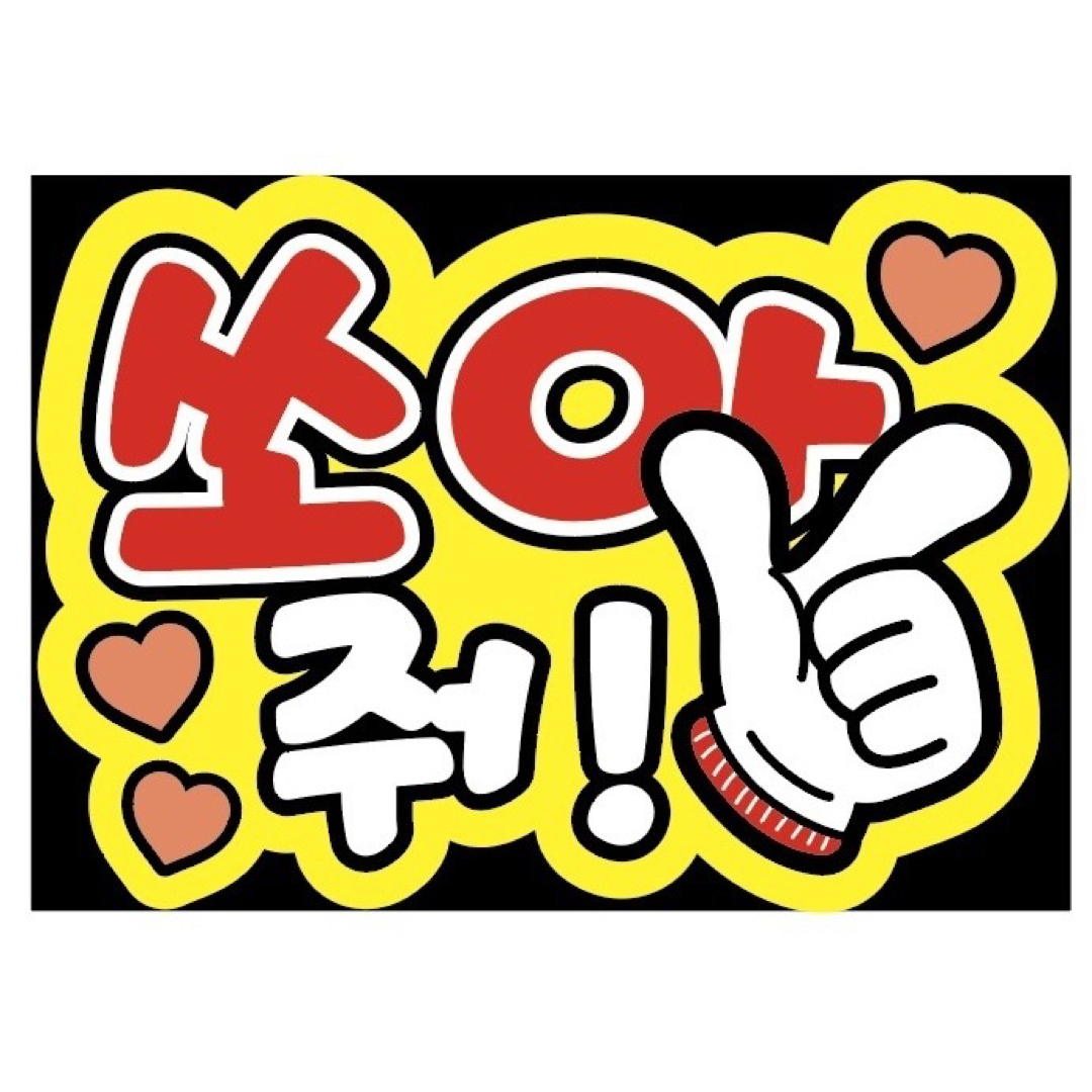 即購入可】ファンサボード A4サイズ 規定内サイズ 韓国語 ハングル