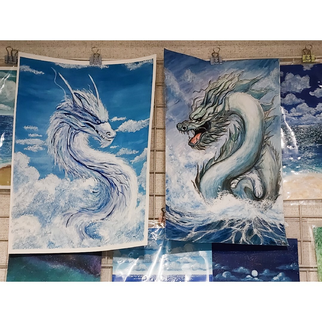 水彩画 龍の絵 辰年の通販 by ☆ハッピーカラー☆｜ラクマ