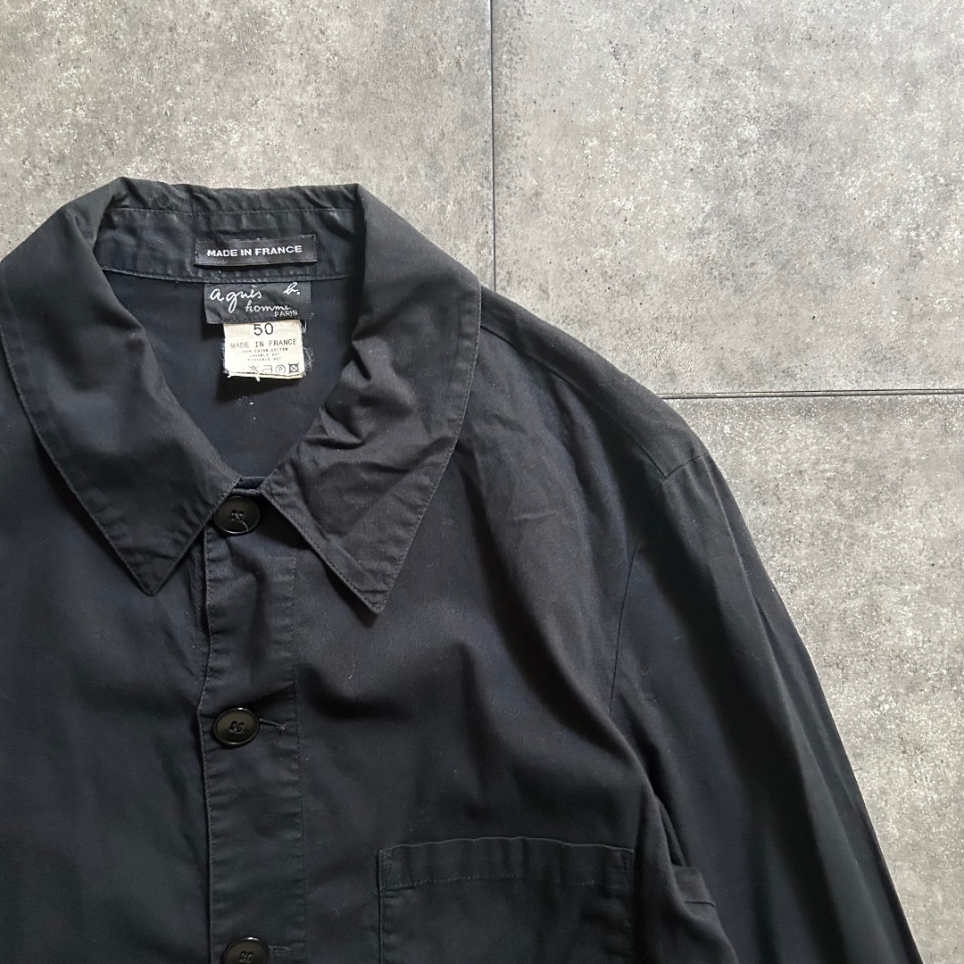 agnes b. - 90s アニエスベー シャツジャケット フランス製 ブラック