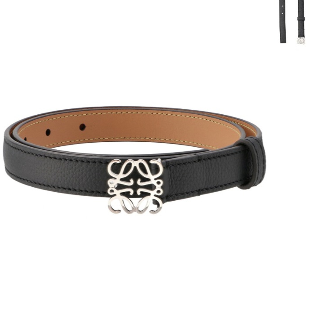 LOEWE - ロエベ LOEWE ベルト アナグラム レザー 2cm幅 細ベルト