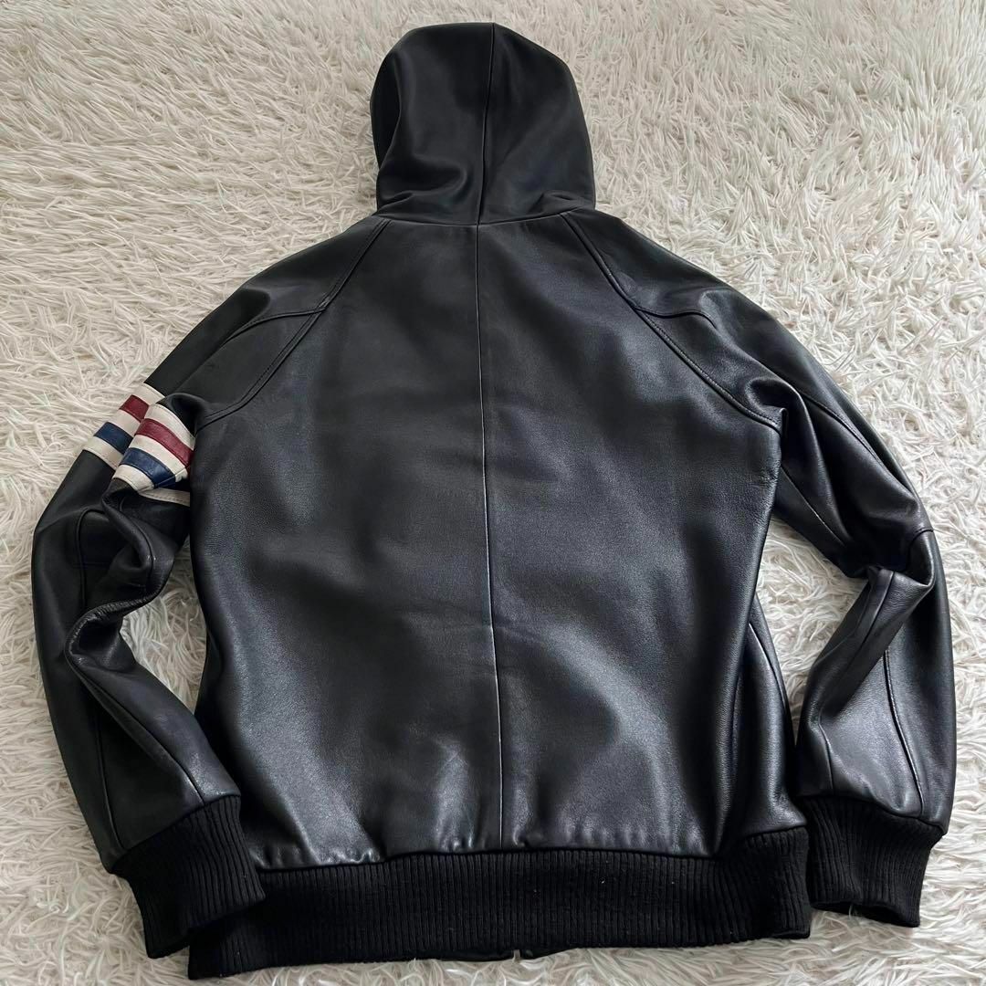 schott - 【100周年限定】ショット ラムレザー トラックフーディー