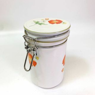 3397 未使用 陶器 密閉瓶 密閉容器 保存容器 花柄 大容量 蓋つきの通販