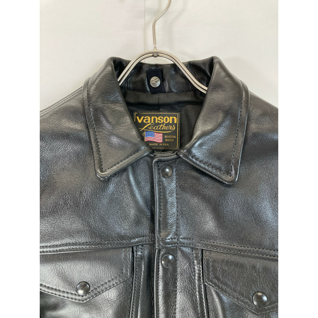 バンソン DJCB ブラック 3rd型レザートラッカージャケット 38