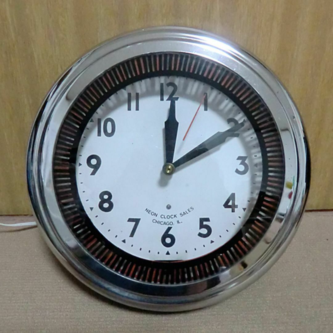 1930's MADE IN USA ヴィンテージ ネオンクロック 訳あり！の通販 by
