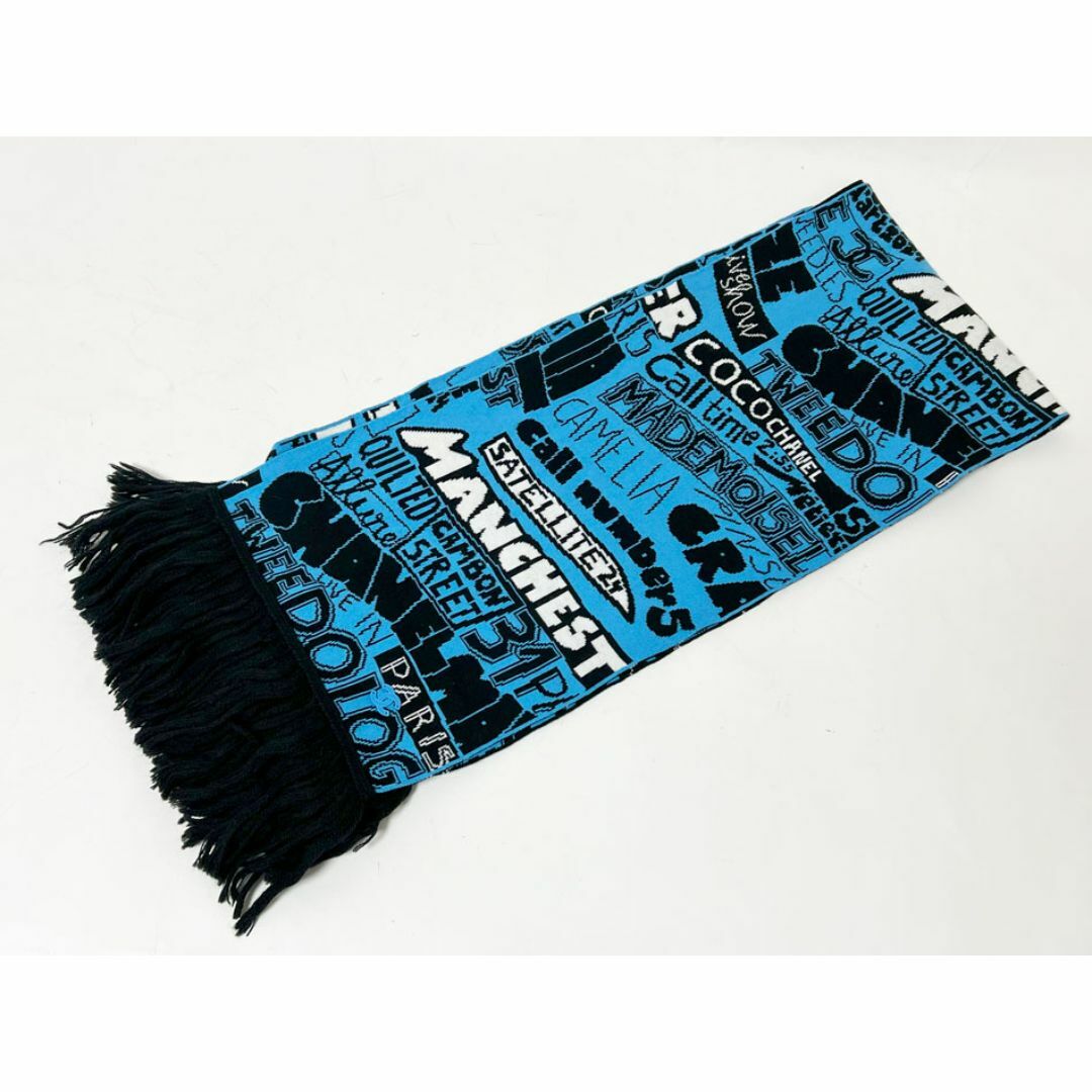 ゆな］シャネル CHANEL青色 宝石模様 スカーフ 約85cm 楽天市場