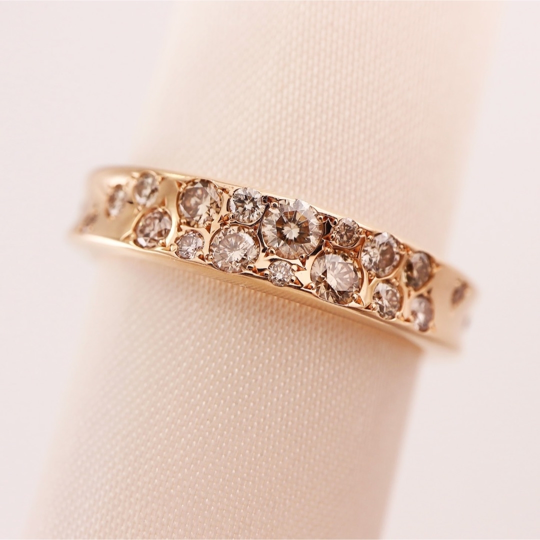 カシケイ＞ K18PG ブラウンダイヤ リング D0.62 #20の通販 by