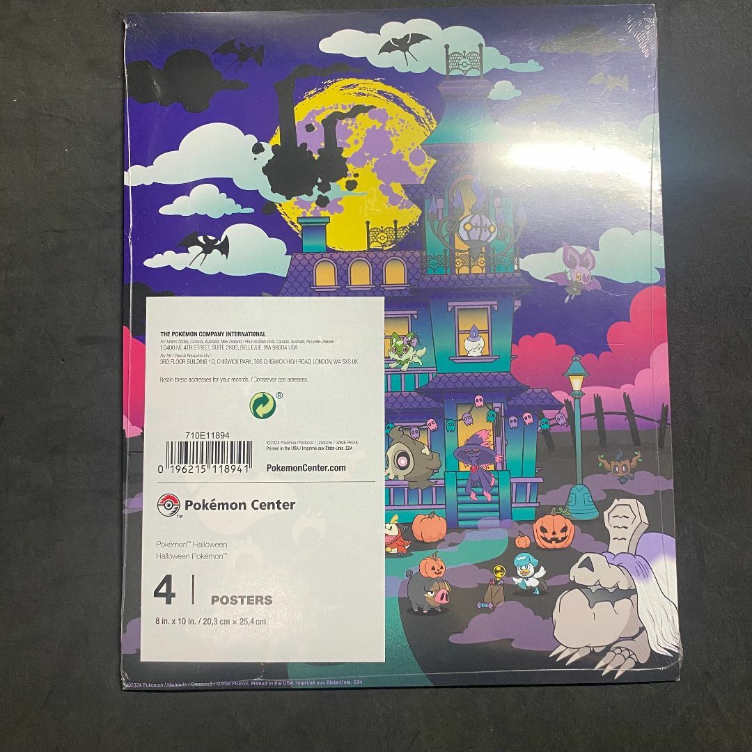 ポケモン - (海外限定) ポケモンセンター限定 ハロウィン ポスター 4枚