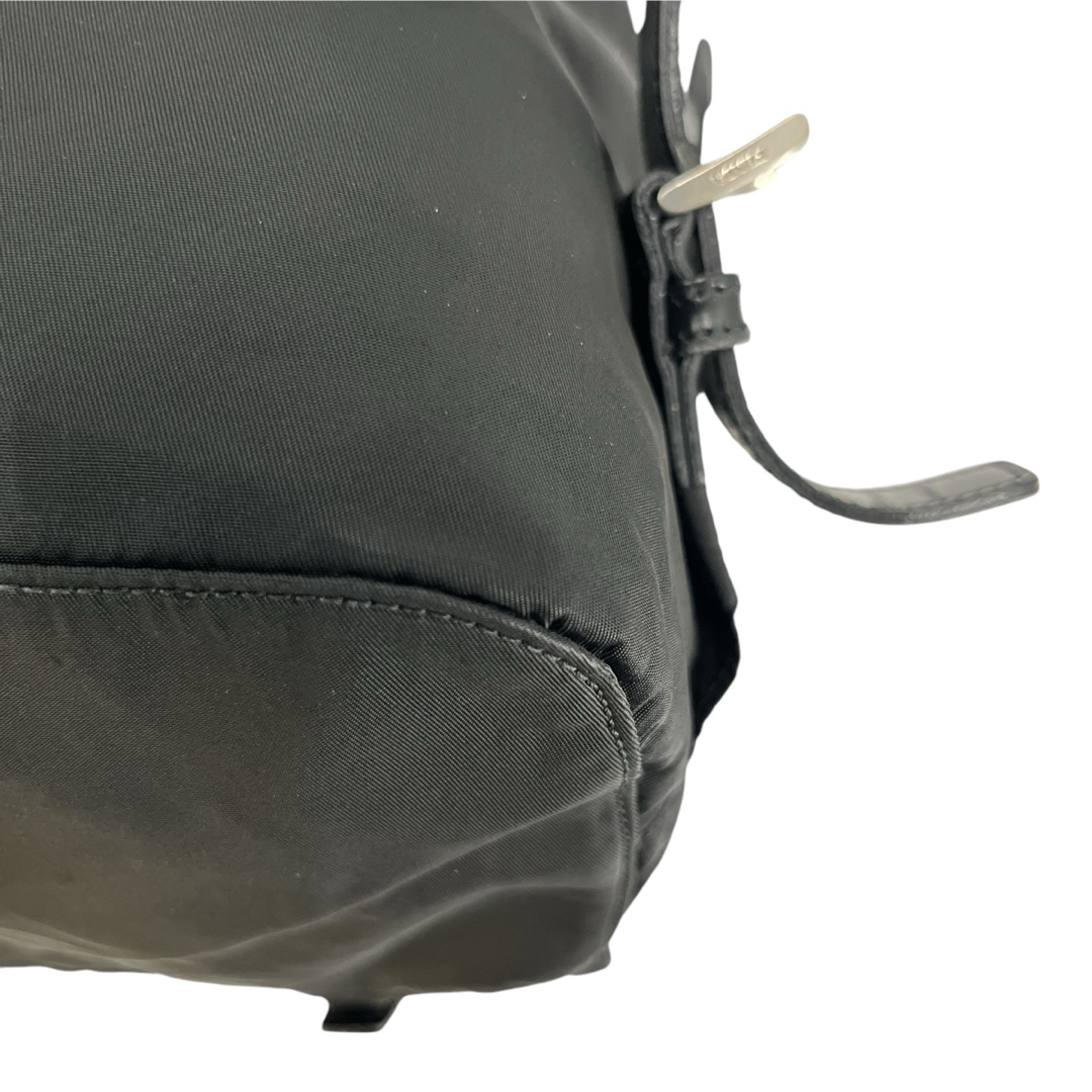 PRADA - PRADA プラダ リュック 三角ロゴ バックパック 巾着 黒