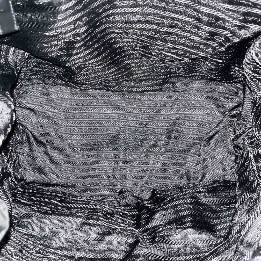 PRADA - PRADA プラダ リュック 三角ロゴ バックパック 巾着 黒