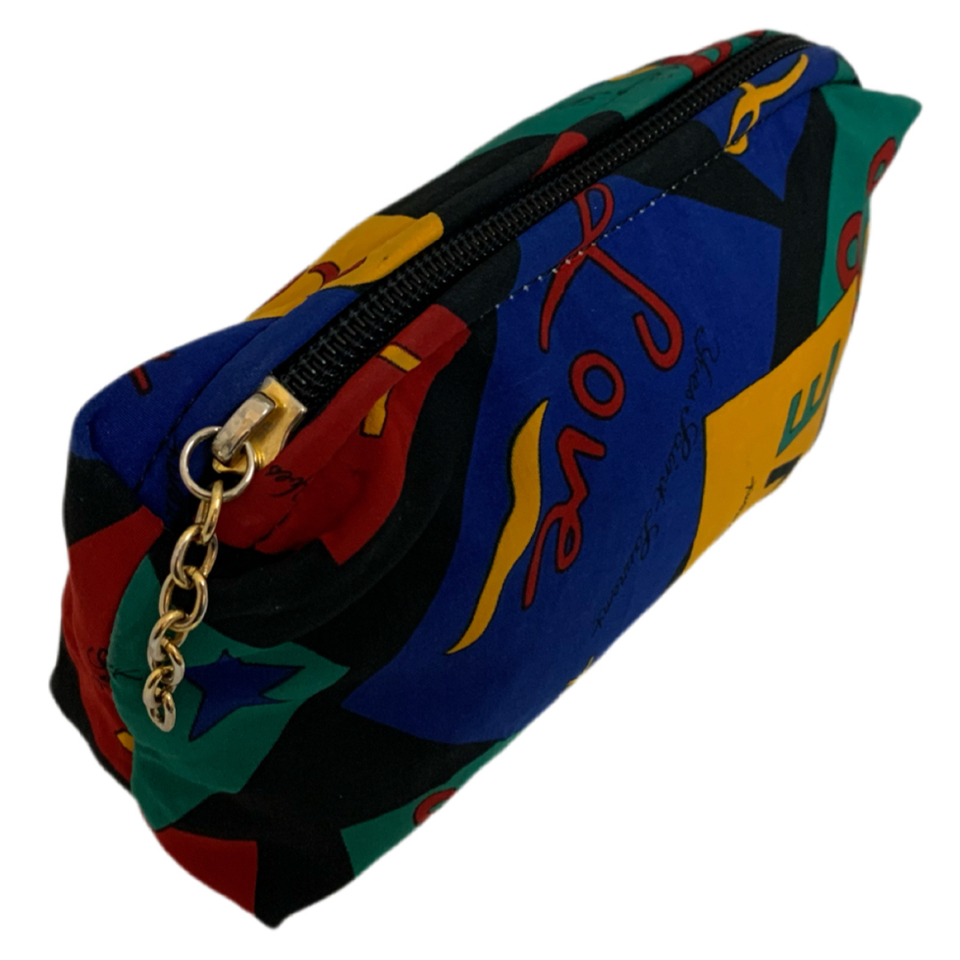 Yves Saint Laurent - YVES SAINT LAURENT 80s FRANCE製 LOVE柄ポーチ