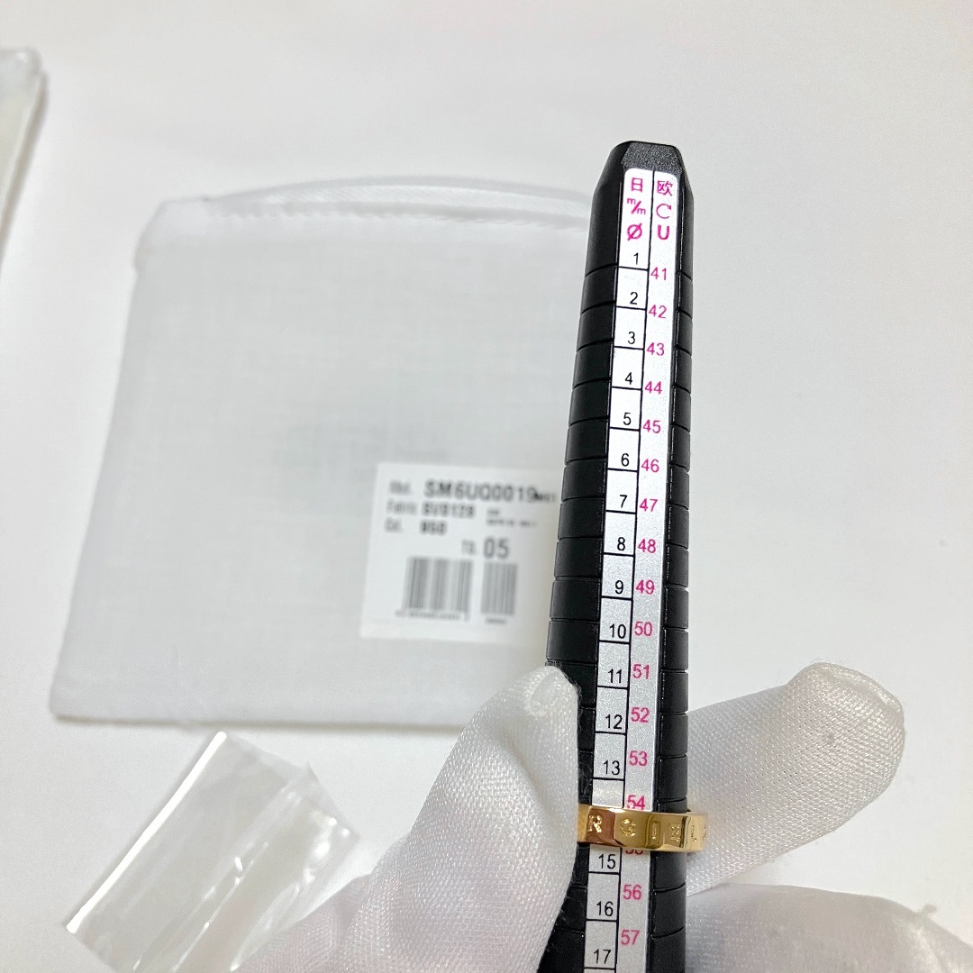 MM6 - 新品 5 マルジェラ MM6 23aw ブランドロゴリング 金 薄型 17193