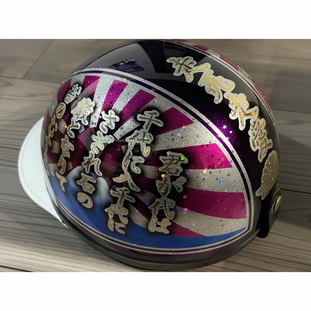 星ラメ 君が代 富士日章 コルク半 ヘルメットの通販 by paint｜ラクマ