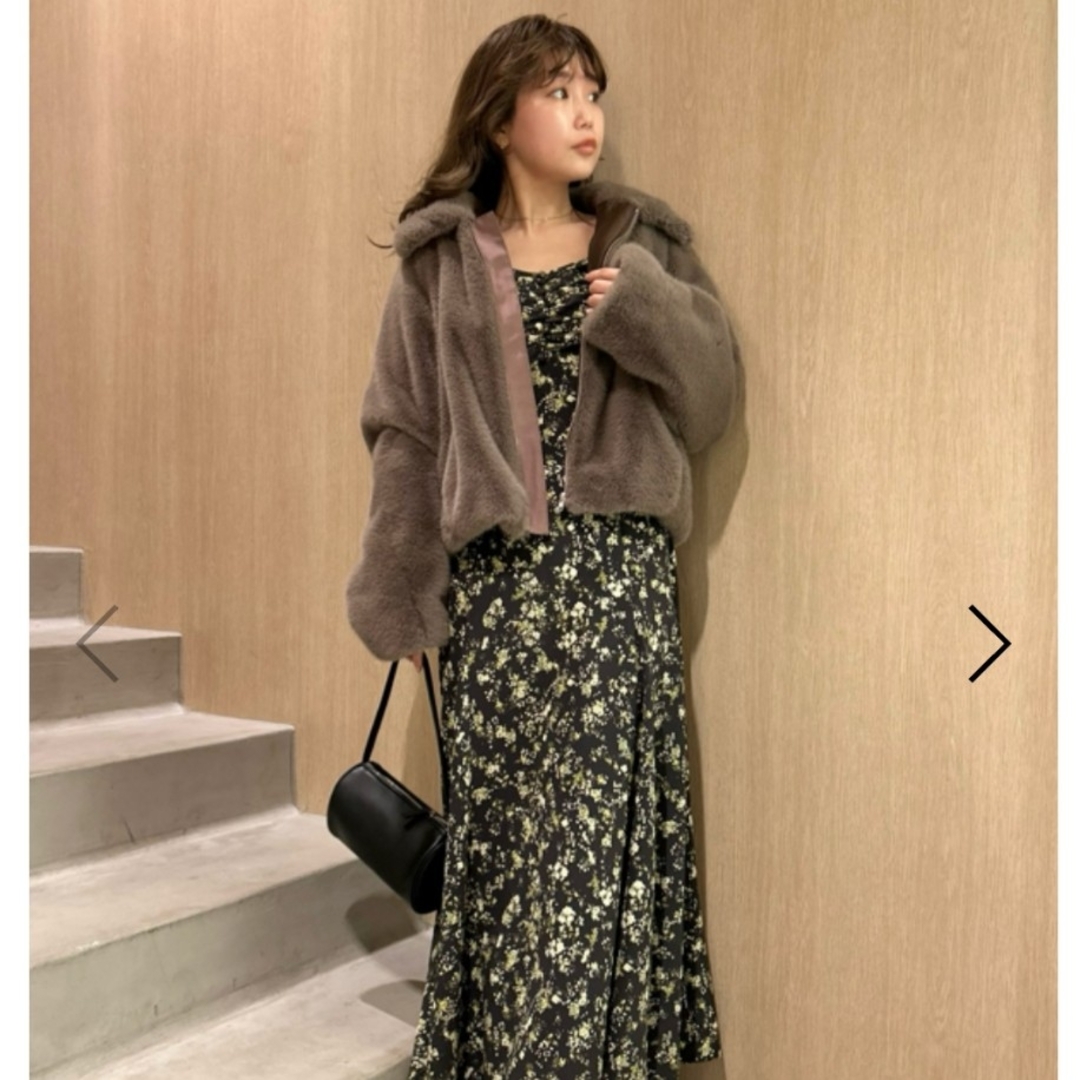 FRAY I.D - 新品タグ付 ecopel2wayカラーファージャケット 茶色 FRAY