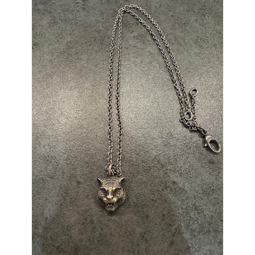 GUCCI - Gucci グッチ キャットヘッド シルバー ネックレスの通販 by