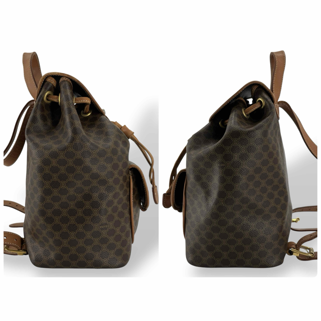 CELINE - オールド セリーヌ 巾着 ミニリュック マカダム柄 金具