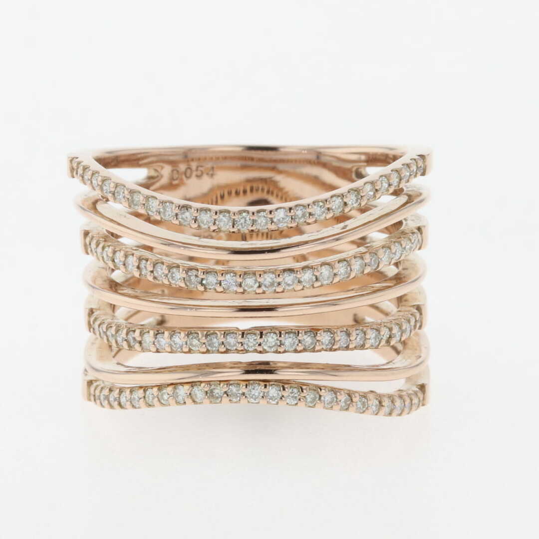 k18 メレダイヤ15号リング メレダイヤ デザインリング 15号 K18 メレダイヤ デザインリング 15号 K18