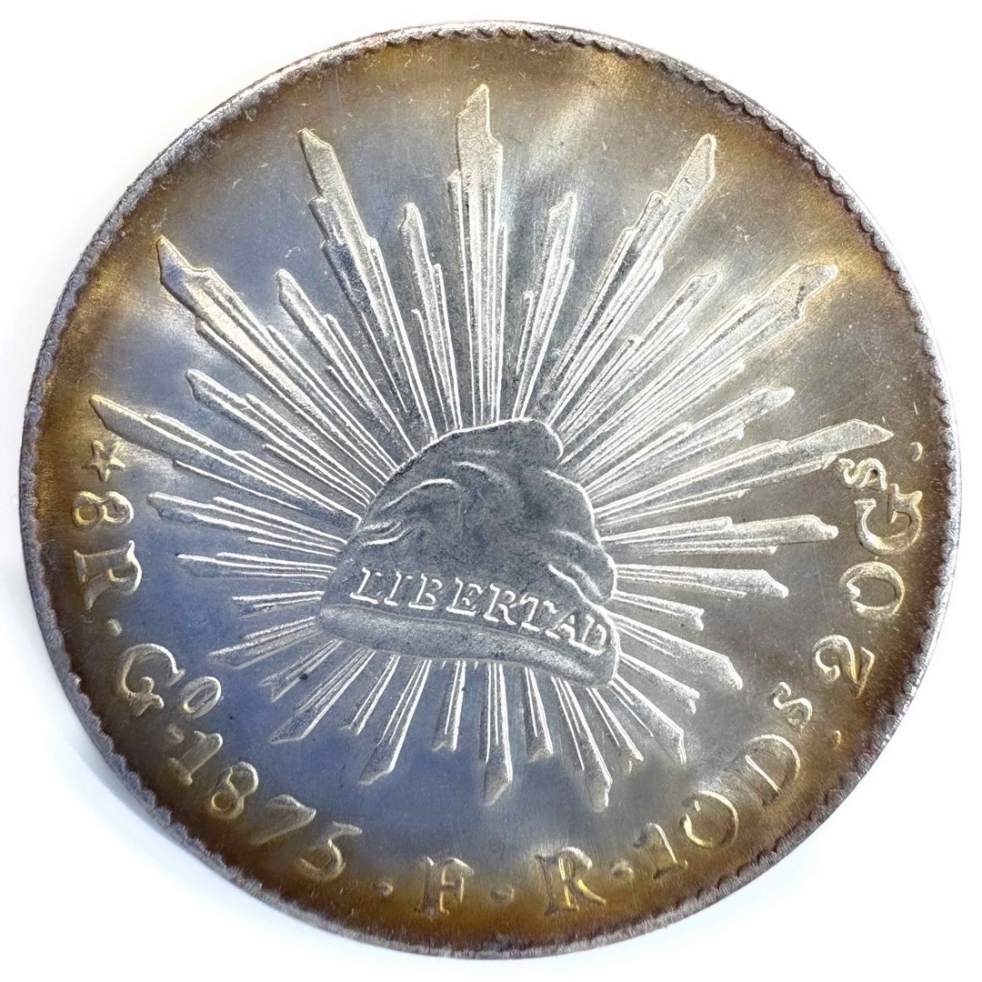 メキシコ 貿易銀 8レアル銀貨 トーン マルチカラー レプリカコインの