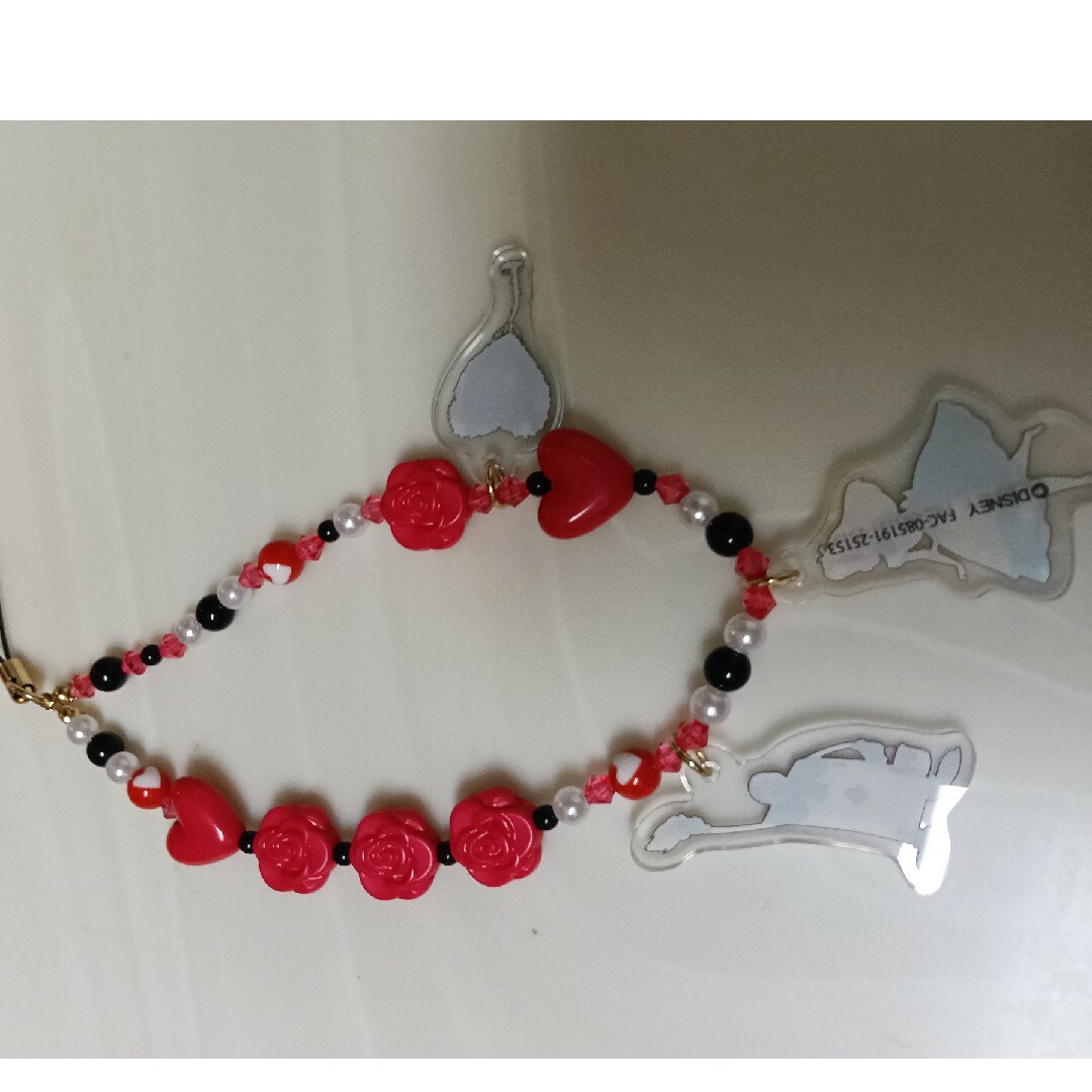 Disney - 🉐アリス＆トランプ兵 ビーズストラップの通販 by Four leaf