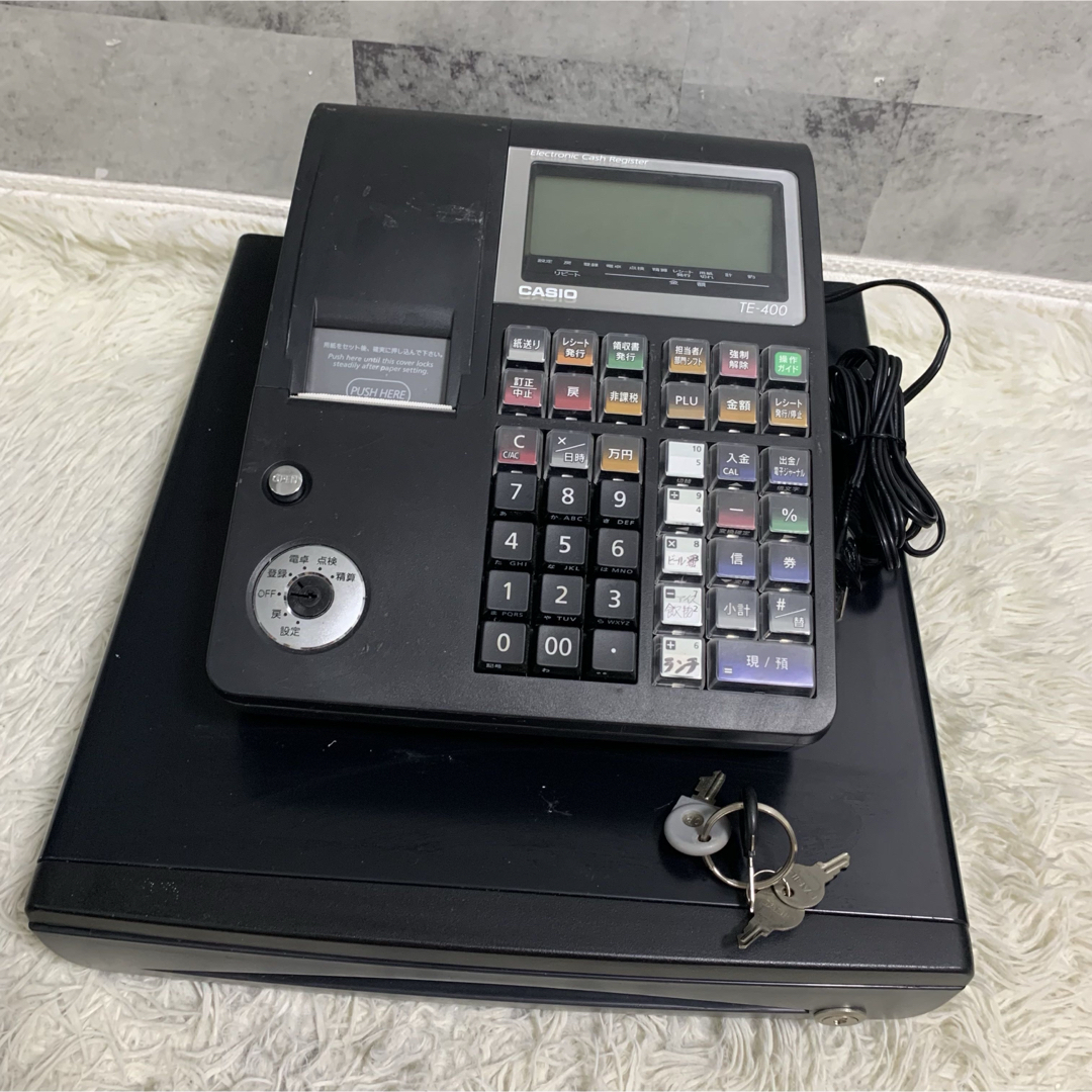 CASIO 電子レジスター TE-400 TE-400-WE 電子レジスター TE-400 1台