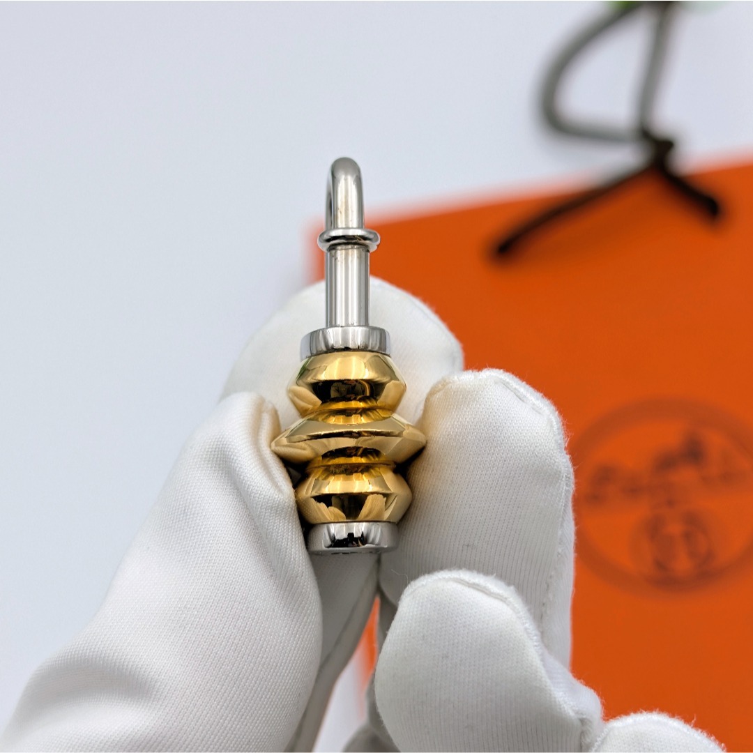 エルメス ランタン カデナ チャーム トップ ゴールド シルバー 1991年限定