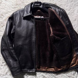 schott - 美品‼️schott立襟シングルライダース641 42インチ インナー