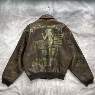 AVIREX - 希少 80s AVIREX A-2 レザージャケット フライトジャケット M