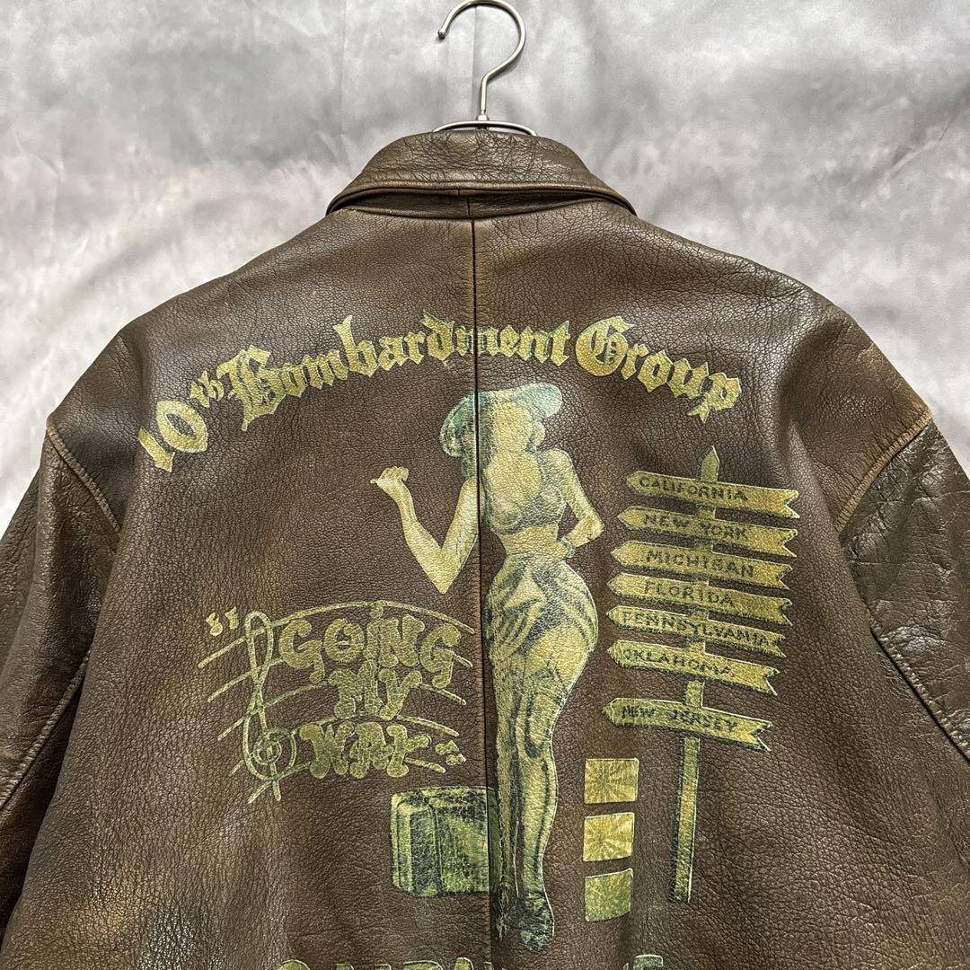 AVIREX - 希少 80s AVIREX A-2 レザージャケット フライトジャケット M