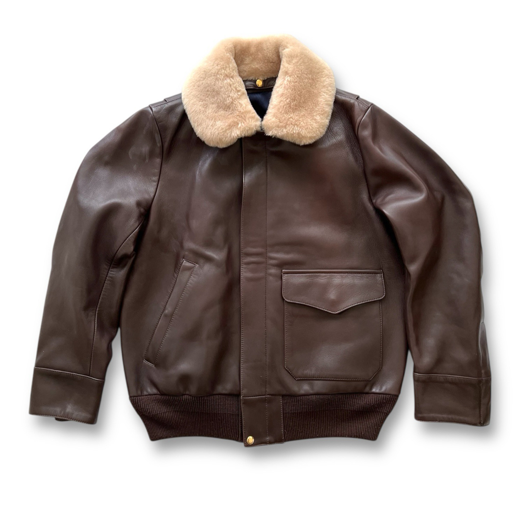 Drawer - Drawer ドゥロワー ラムレザー襟ムートンジャケットの通販 by