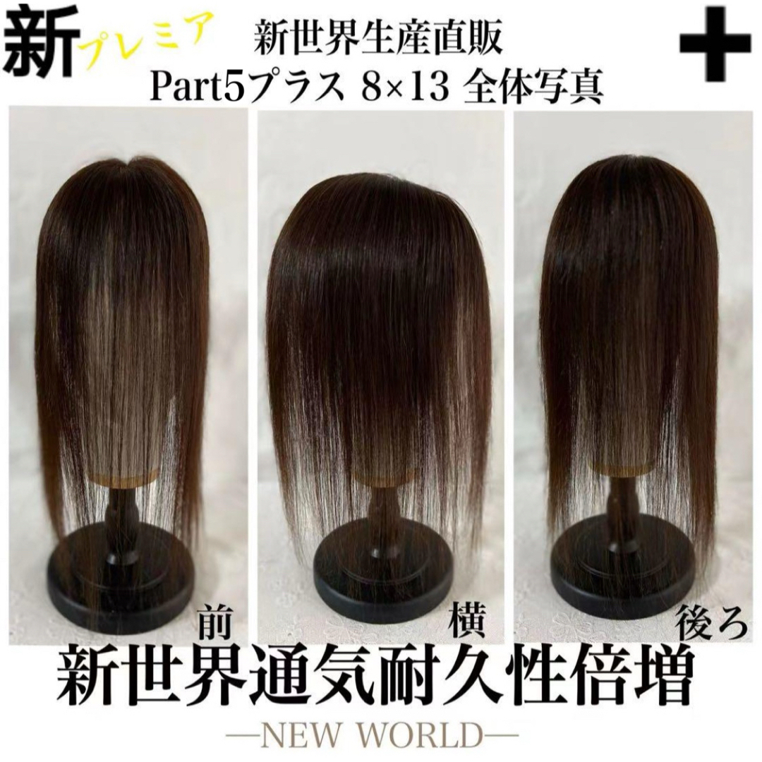 最新2026新世界8*13Part⑤＋ヘアピース 人毛レミー 総手植え の通販 by