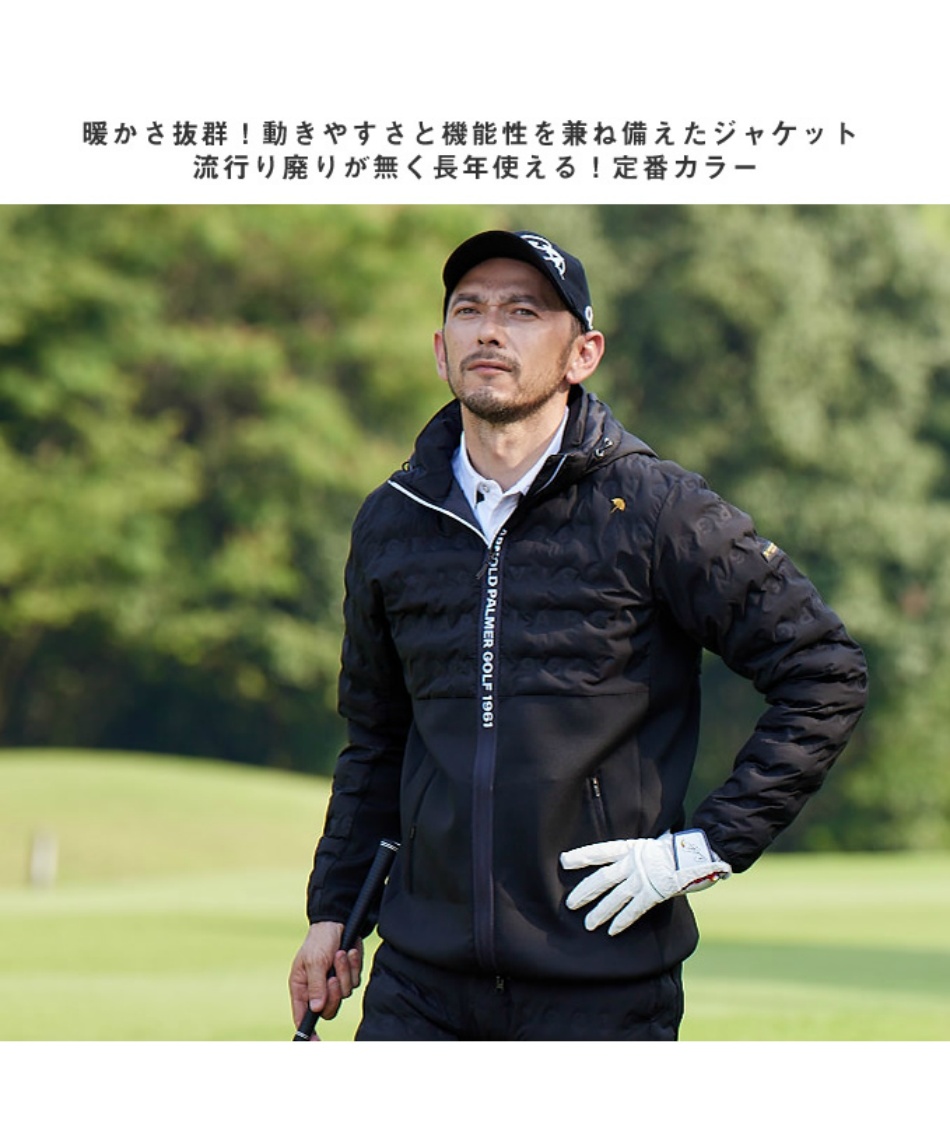 ゴルフウェア ブルゾン BK中綿シームレスキルトジャケット AP220206C06