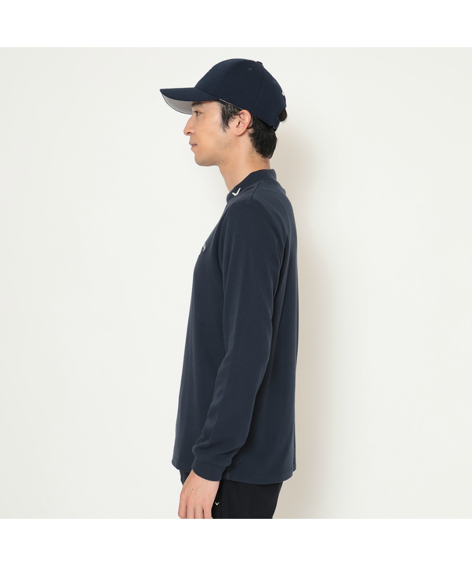 ゴルフウェア 長袖シャツ 裏起毛スムースモックネックシャツ C25233111
