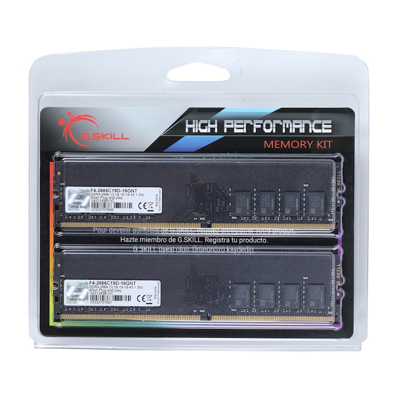 G.SKILL DDR4 メモリモジュール F4-2666C19D-16GNTをレビュー