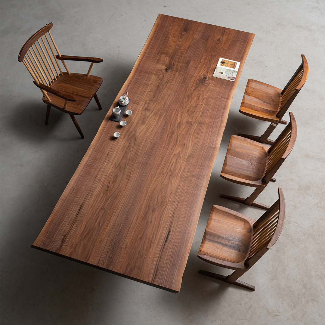 手付金】Ever Wood ブラックウォールナット製大判テーブルトップ