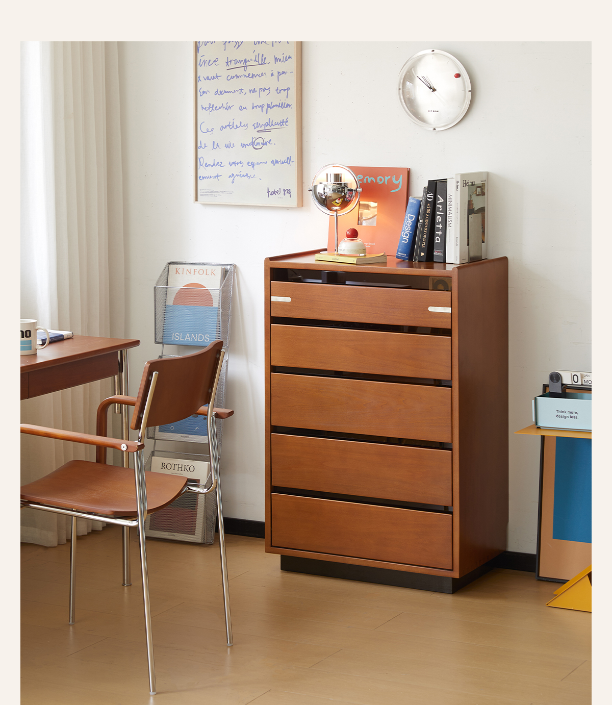 ツゲ材 シンプルライン収納チェスト | 北欧風デザインの高品質収納家具