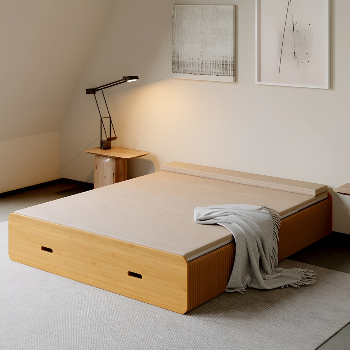 Kraft Paper アコーディオンクラフトベッド | 軽量で持ち運びやすい