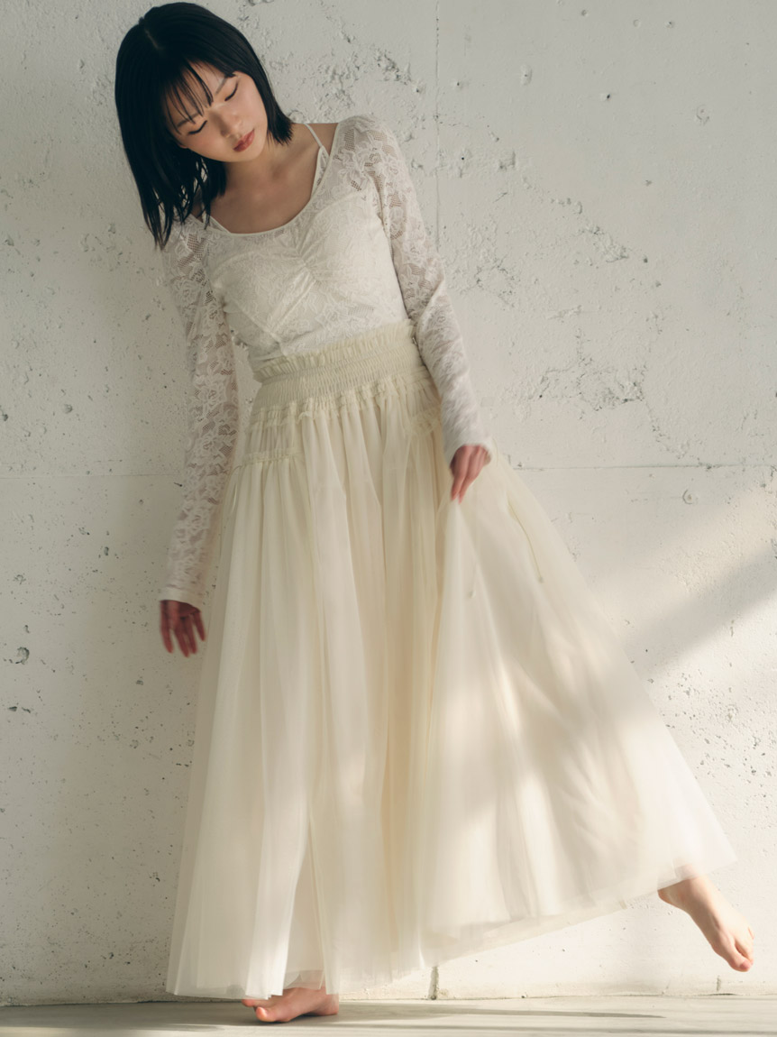 Chacott】レース柄編みプルオーバー(Tシャツ・カットソー)｜トップス