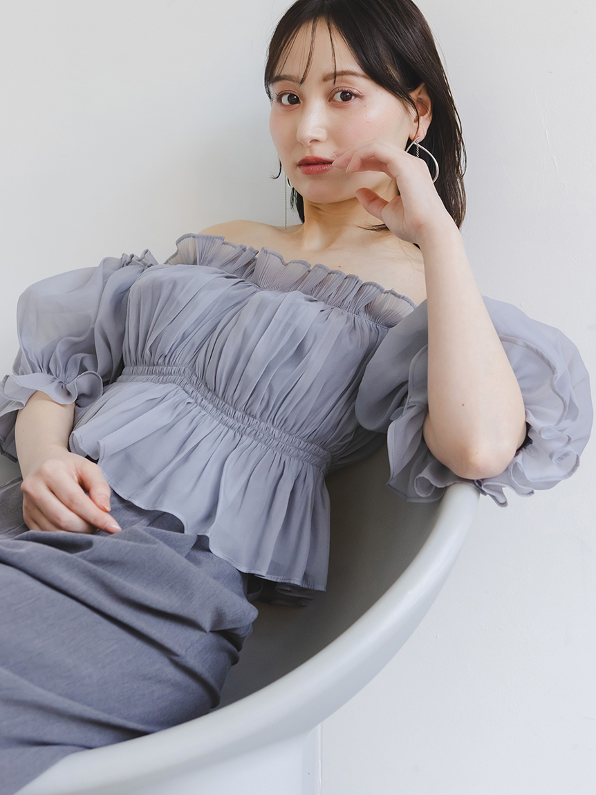 ギャザーオフショルブラウス(シャツ・ブラウス)｜トップス｜SNIDEL