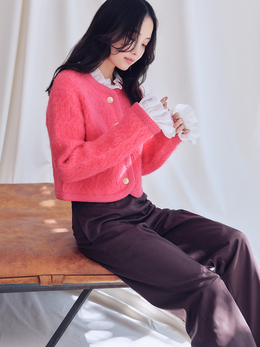 ファーライクフリルニットジャケット(ジャケット)｜アウター｜SNIDEL