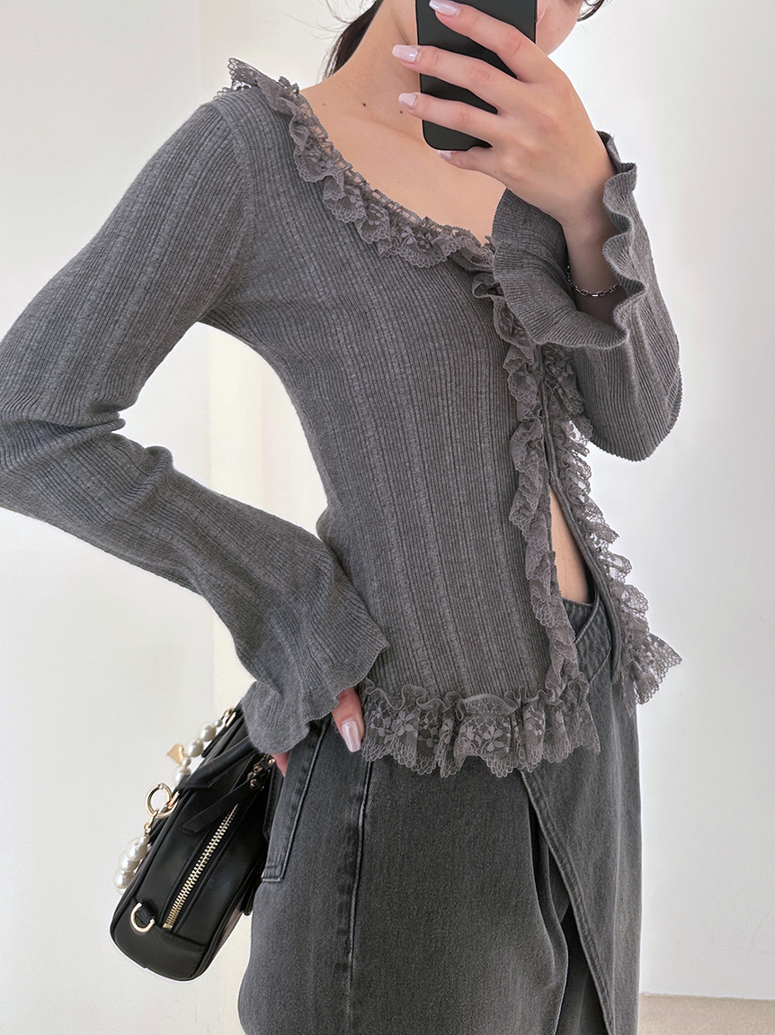 Sustainableフリルニットプルオーバー(ニット)｜トップス｜SNIDEL