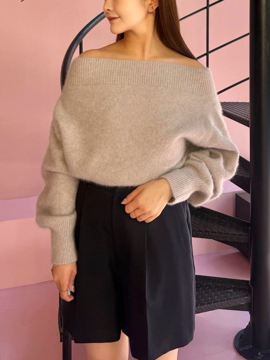 フォックスアルパカオフショルプルオーバー(ニット)｜トップス｜SNIDEL