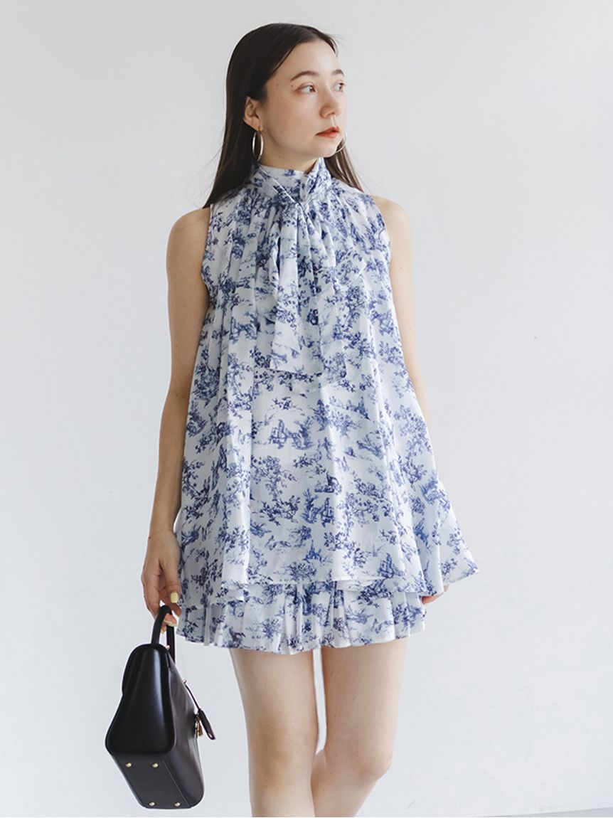 アメスリギャザーブラウスセット(トップス＆ボトムセット)｜ワンピース