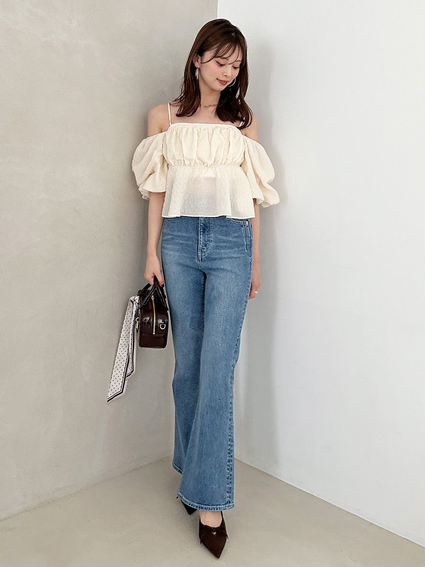 オフショルフリルブラウス(シャツ・ブラウス)｜トップス｜SNIDEL