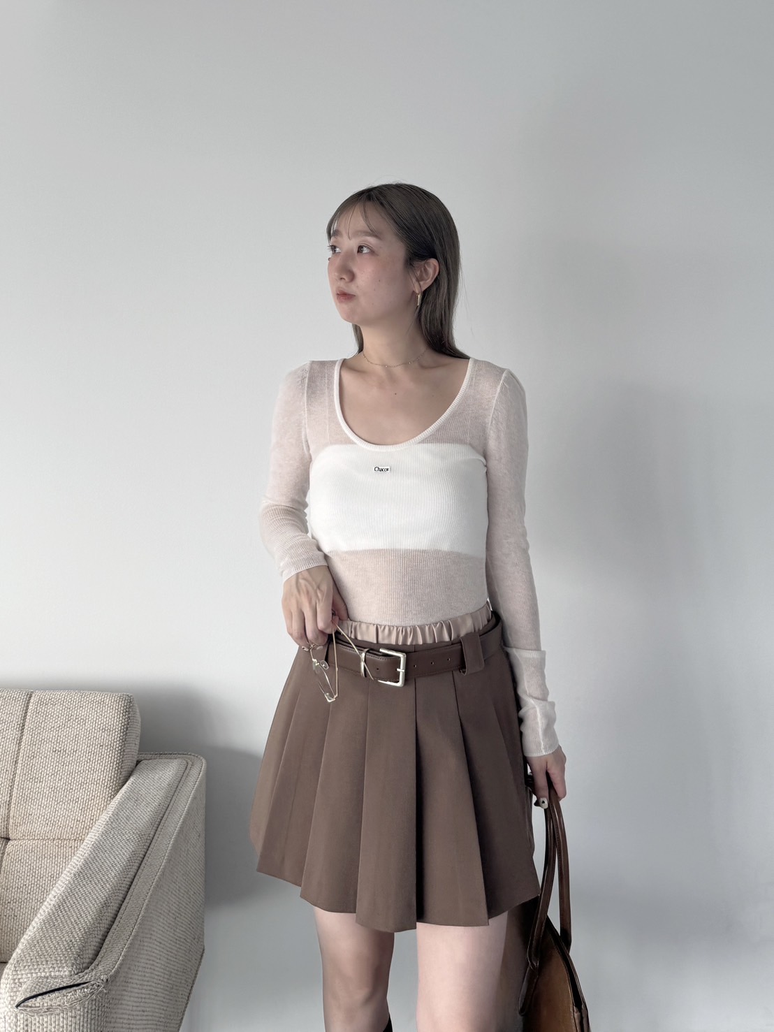 Chacott】シアーリブニット(ニット)｜トップス｜SNIDEL(スナイデル)の