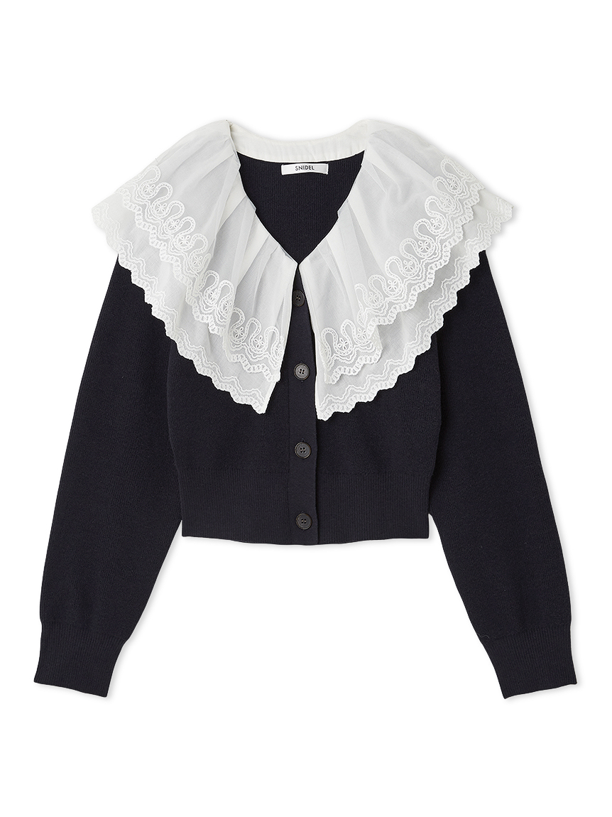 レースカラーニットプルオーバー(ニット)｜トップス｜SNIDEL